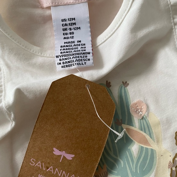 NWT Savannah Girl’s 4 Piece Summer Outfits 12 Months - Picture 4 of 9